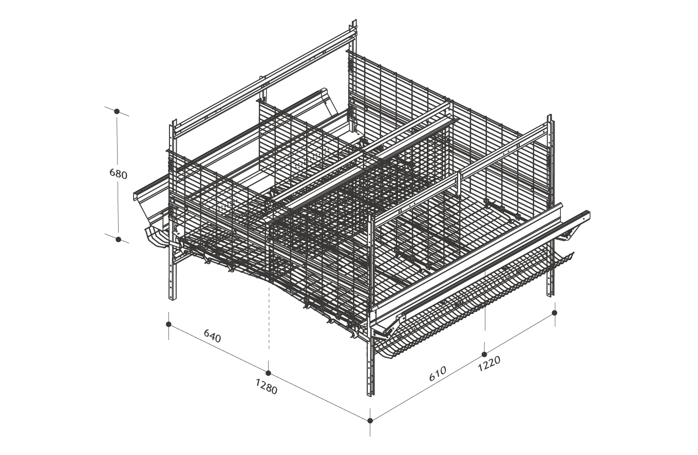 层叠式蛋鸡笼CC640-680